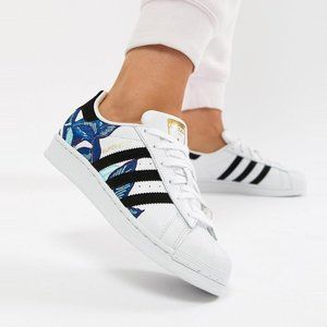adidas flower embroidered shoes